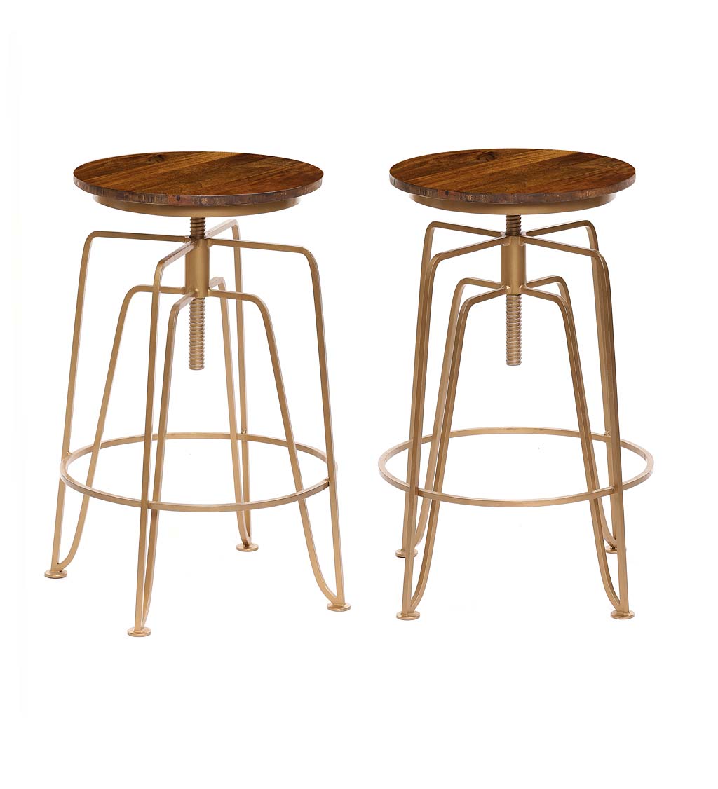 Hartsman Adjustable Height Stools, Set of 2