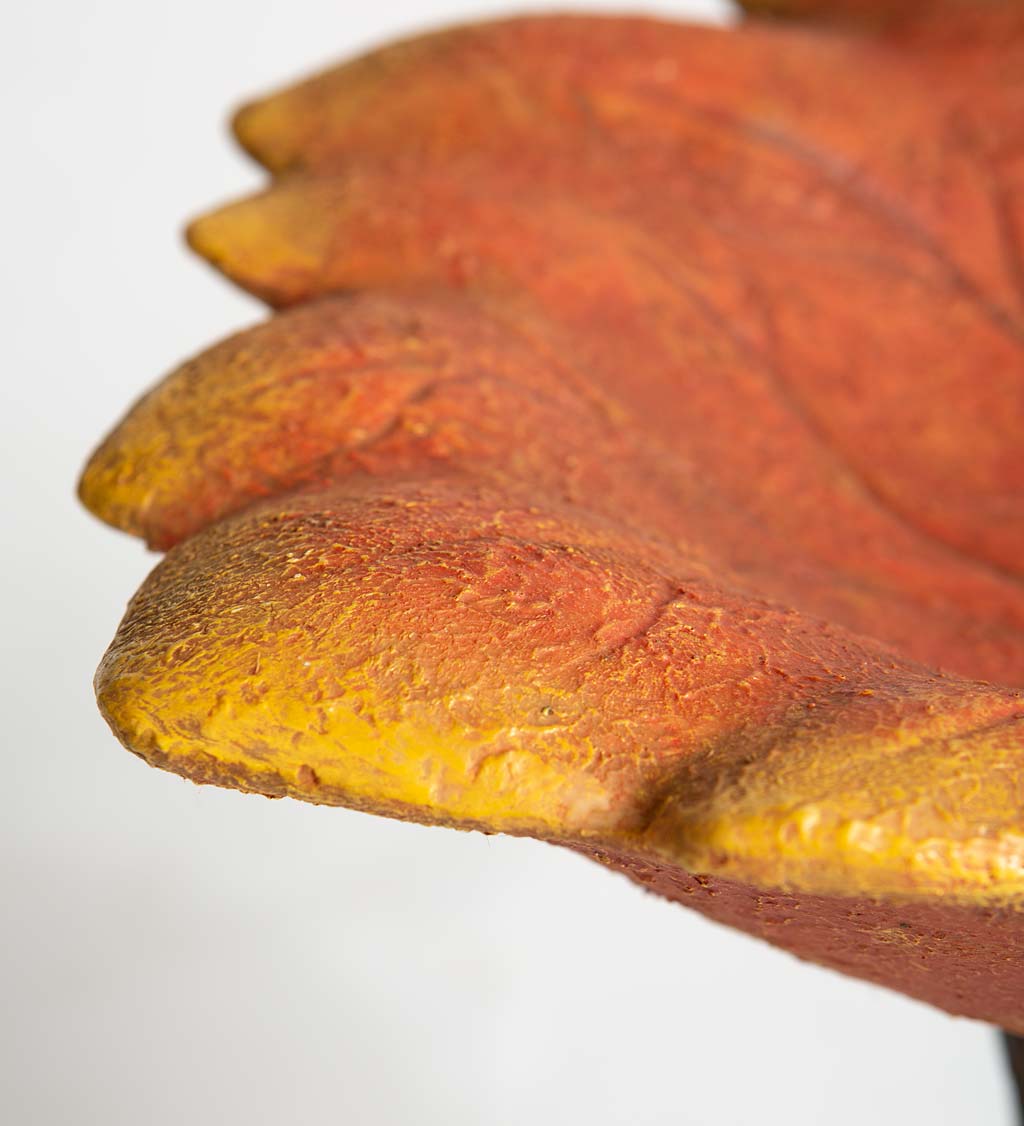 Maple Leaf Fall Tree Birdbath