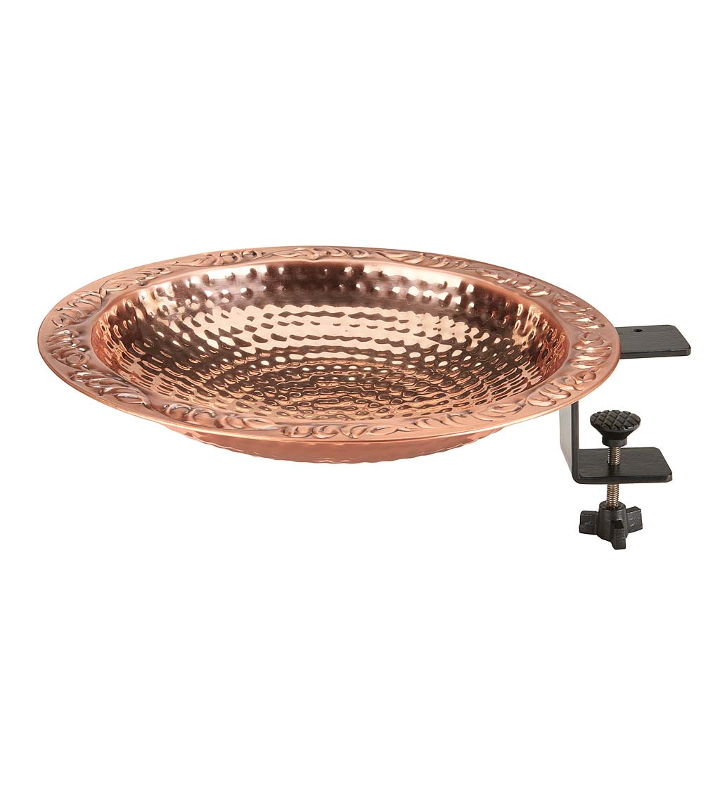 Small Deck Mounted Copper Birdbath