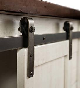 Cape Charles Barn Door Wood Storage Cabinet