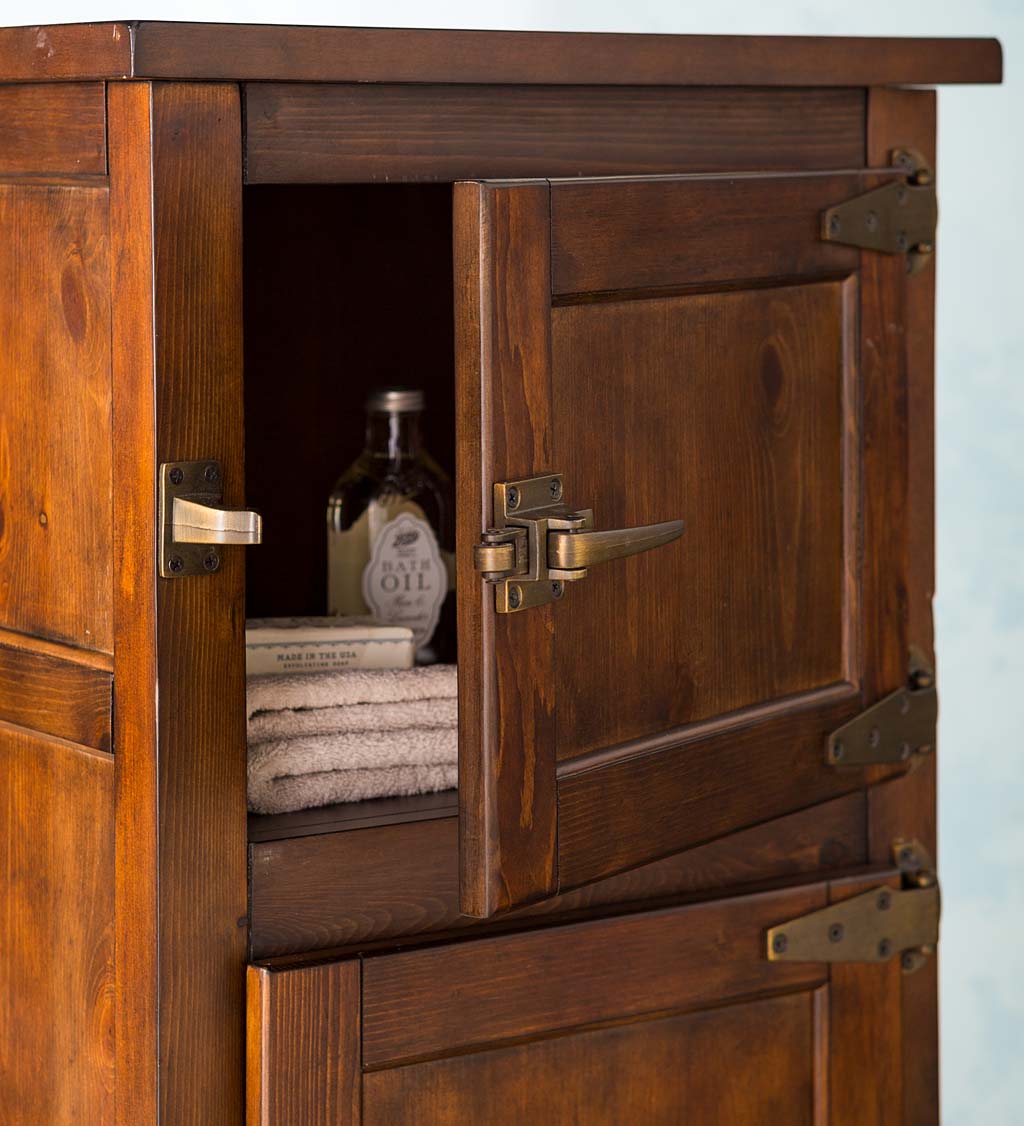 Portland Ice Box Wood Jelly Cabinet with Replica Hardware