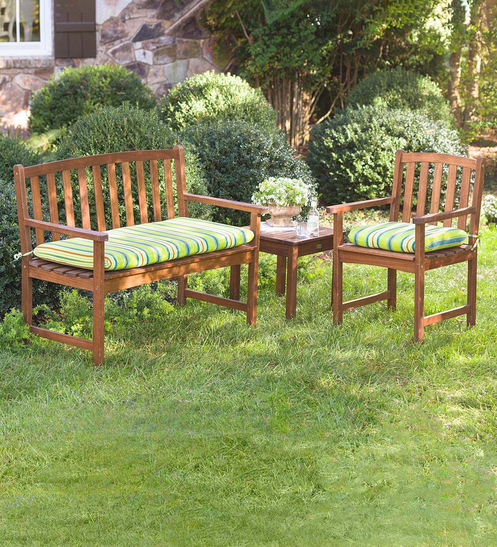 Lancaster Outdoor Furniture Collection, Eucalyptus Wood Extension Table and 6 Chairs