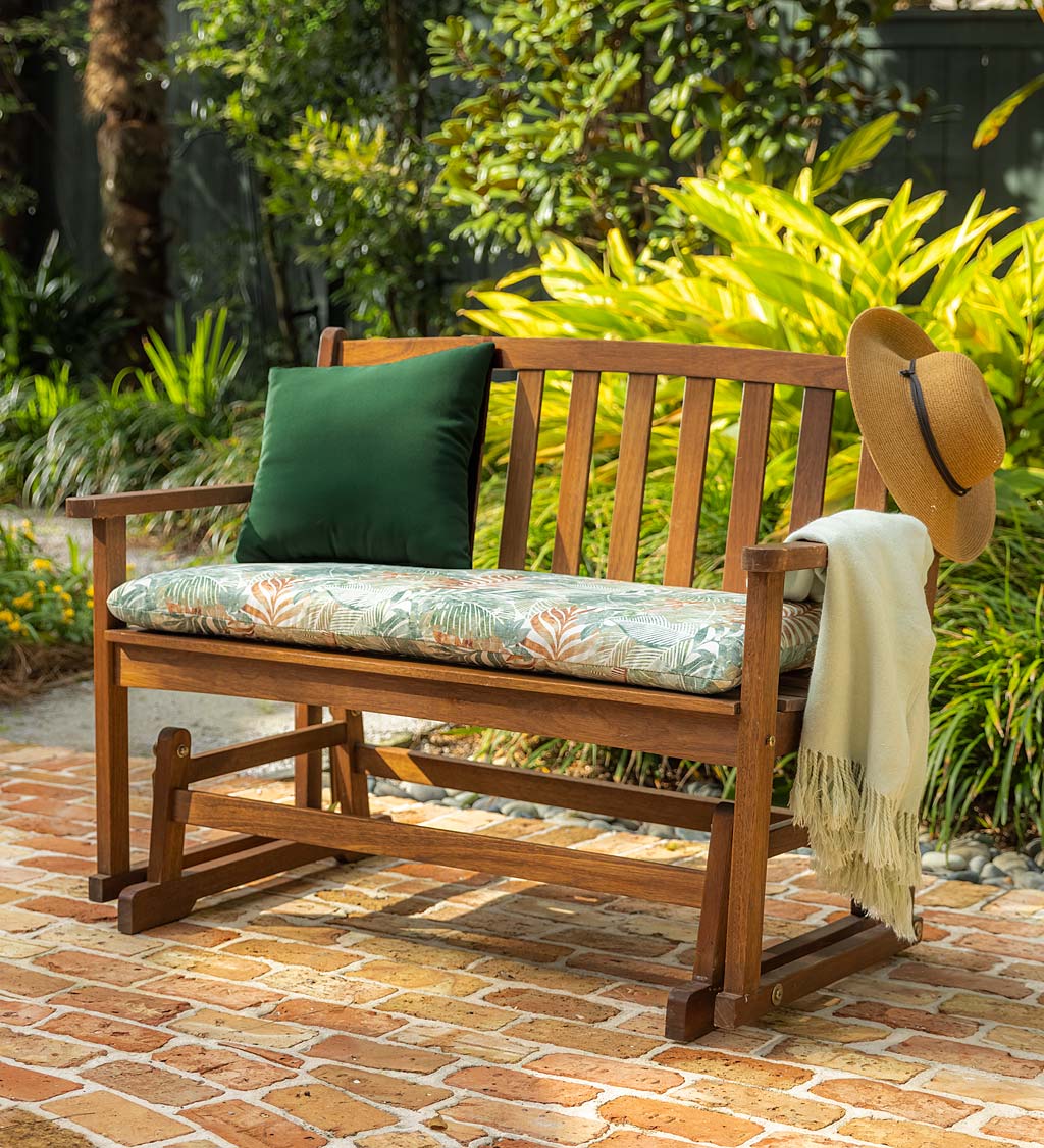 Eucalyptus Wood Love Seat Glider, Lancaster Outdoor Furniture Collection