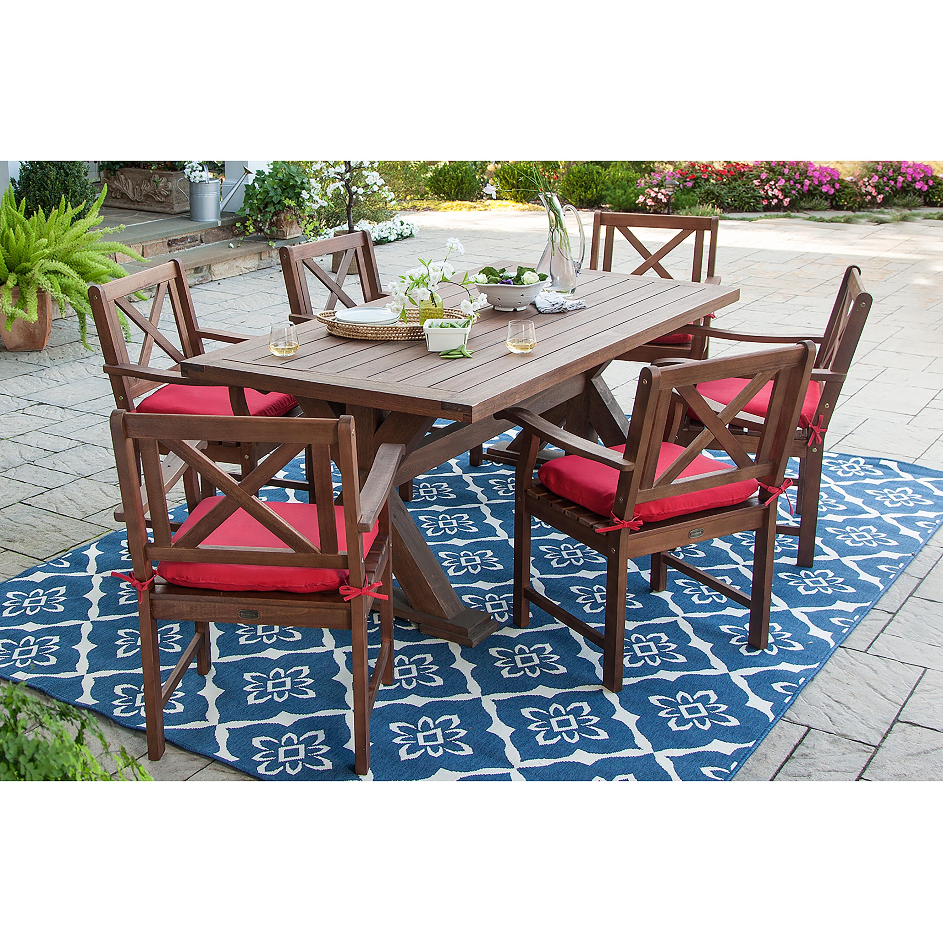 Claremont Outdoor Dining Furniture, Eucalyptus Table and Chairs