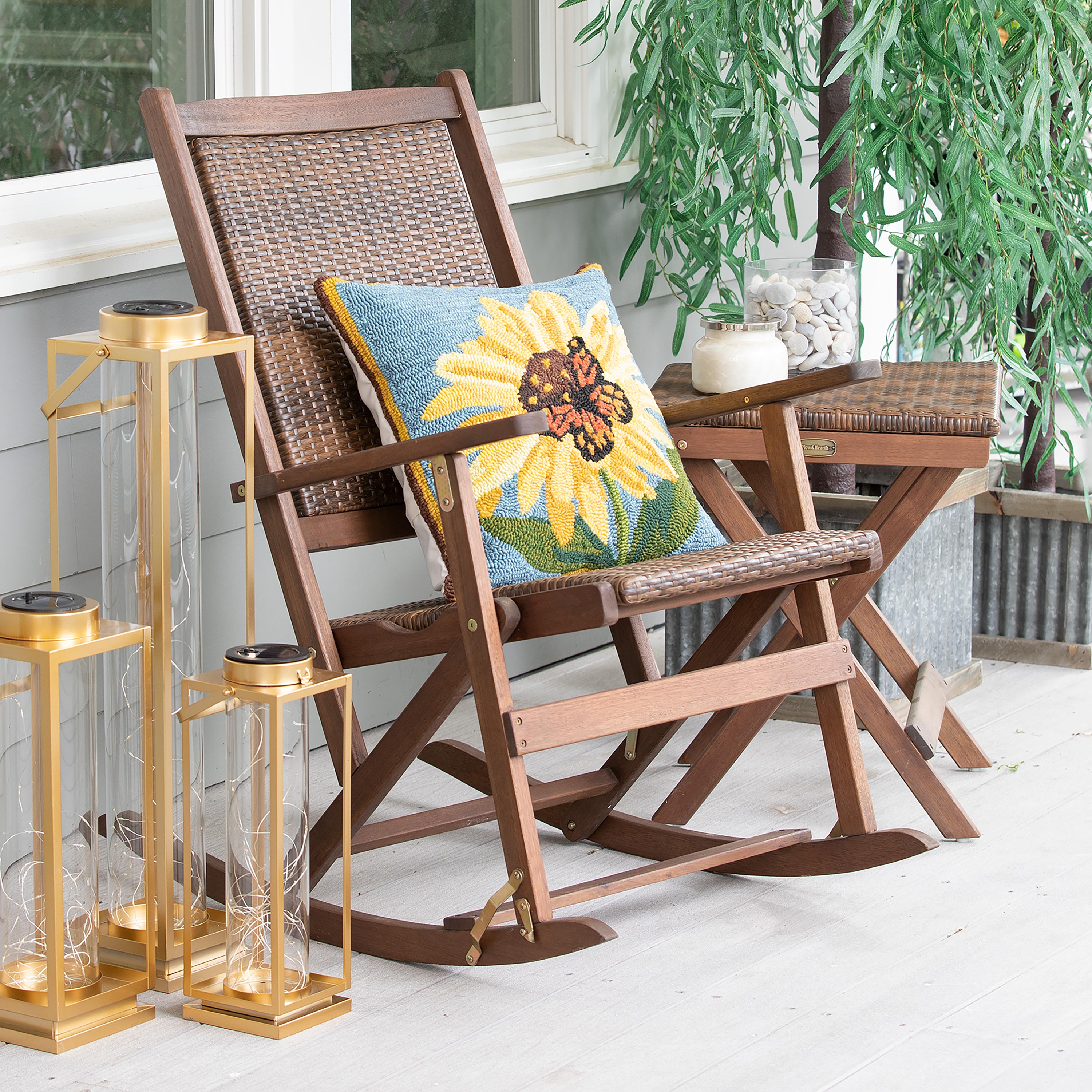 Claytor Folding Eucalyptus Outdoor Furniture