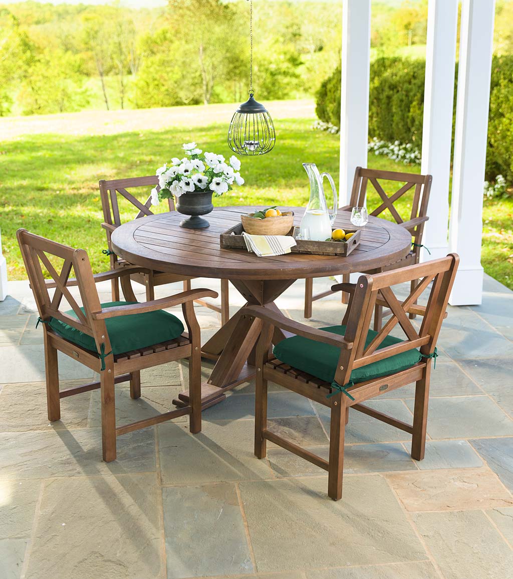 Claremont Eucalyptus Round Dining Table and Four Chairs - Natural