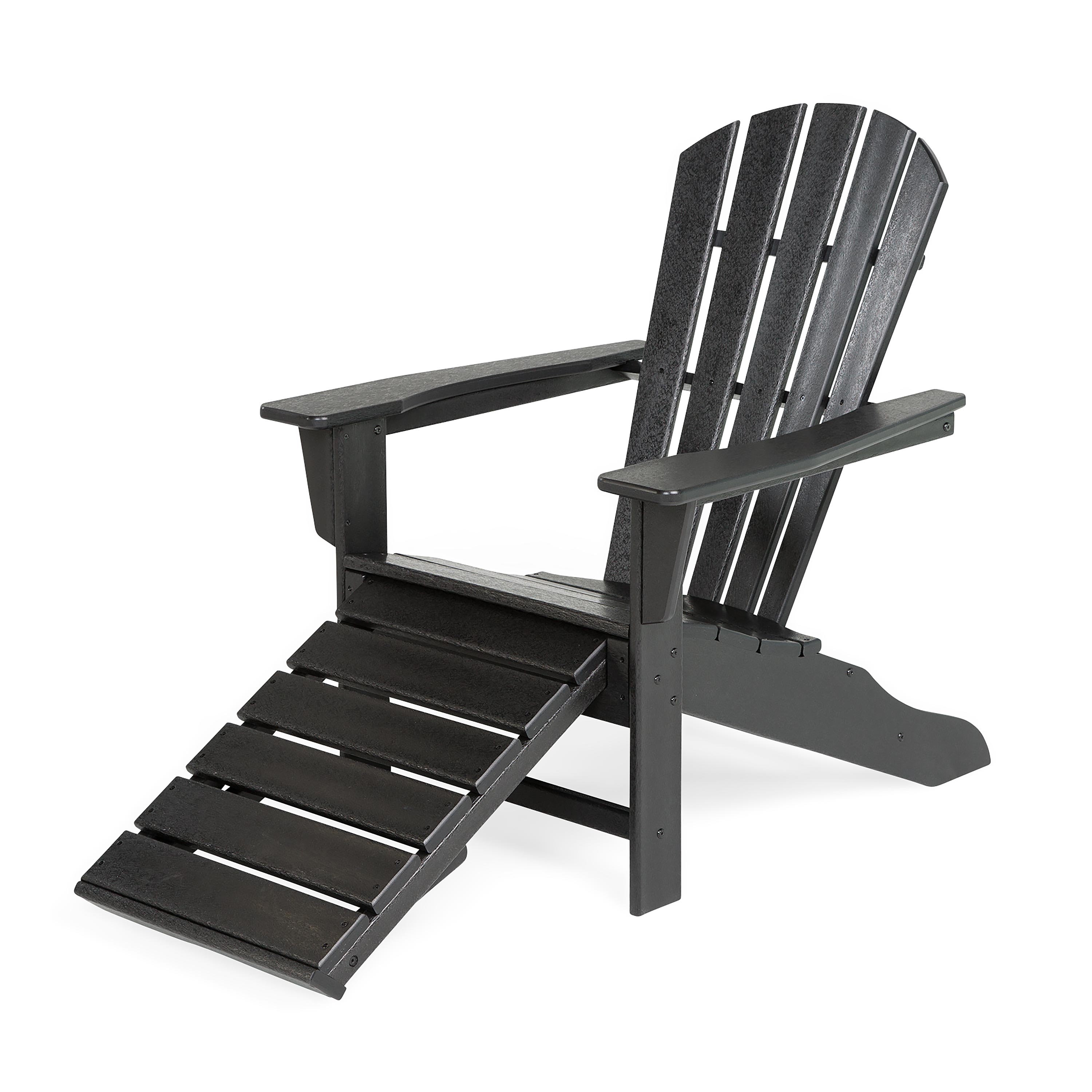 POLYWOOD® Adirondack Chair with Hideaway Ottoman