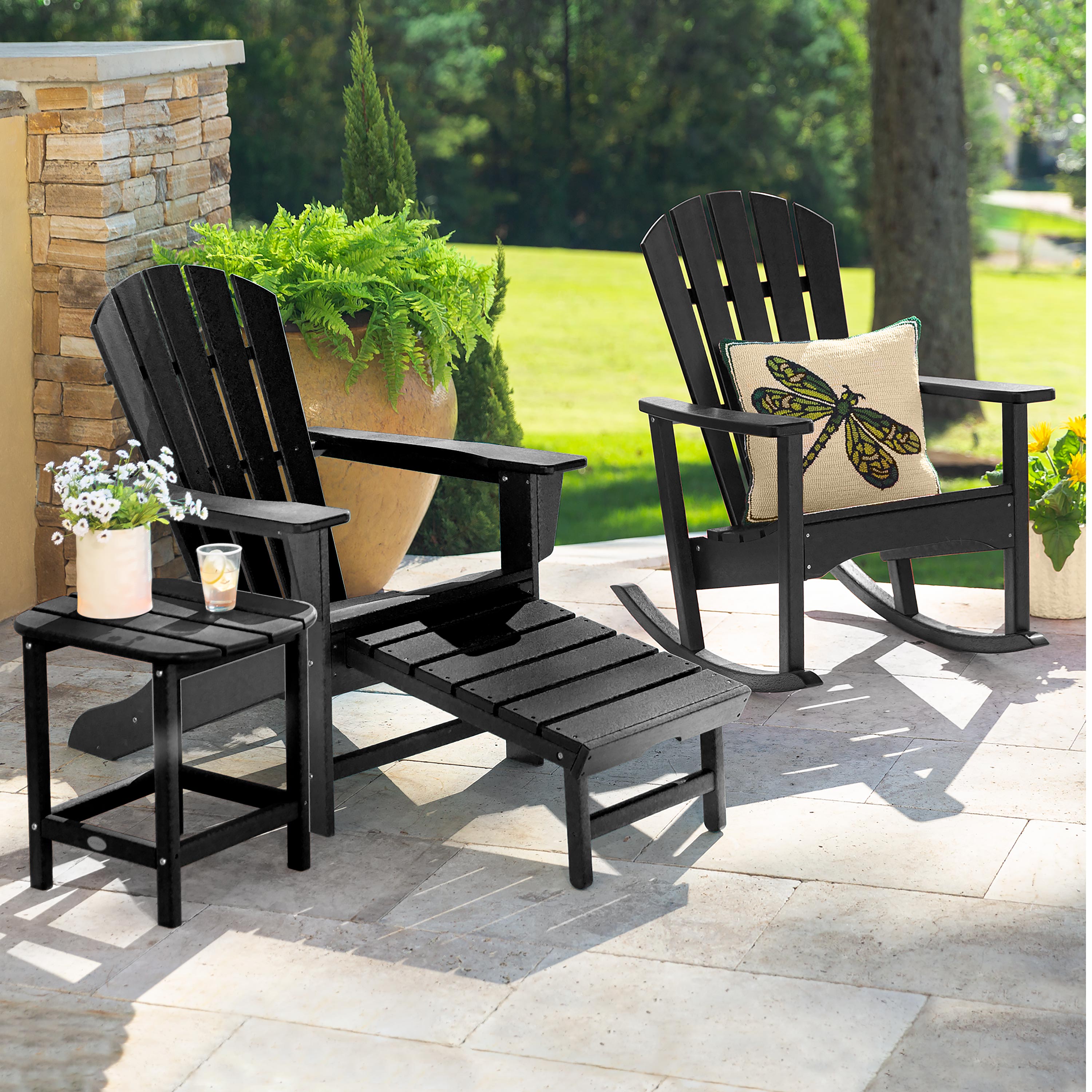 POLYWOOD® Adirondack Chair with Hideaway Ottoman