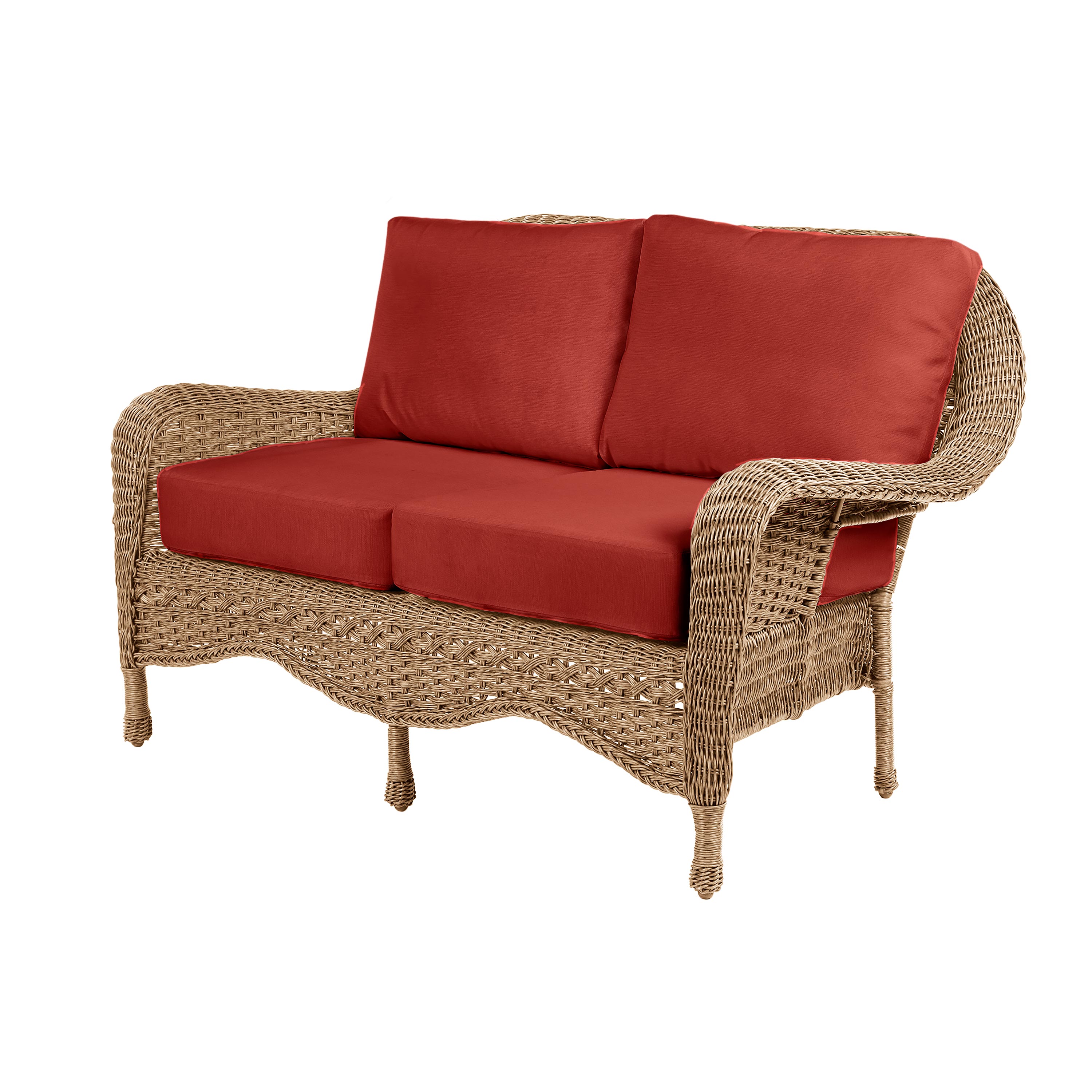 Prospect Hill Outdoor Wicker Deep Seating Love Seat with Cushions