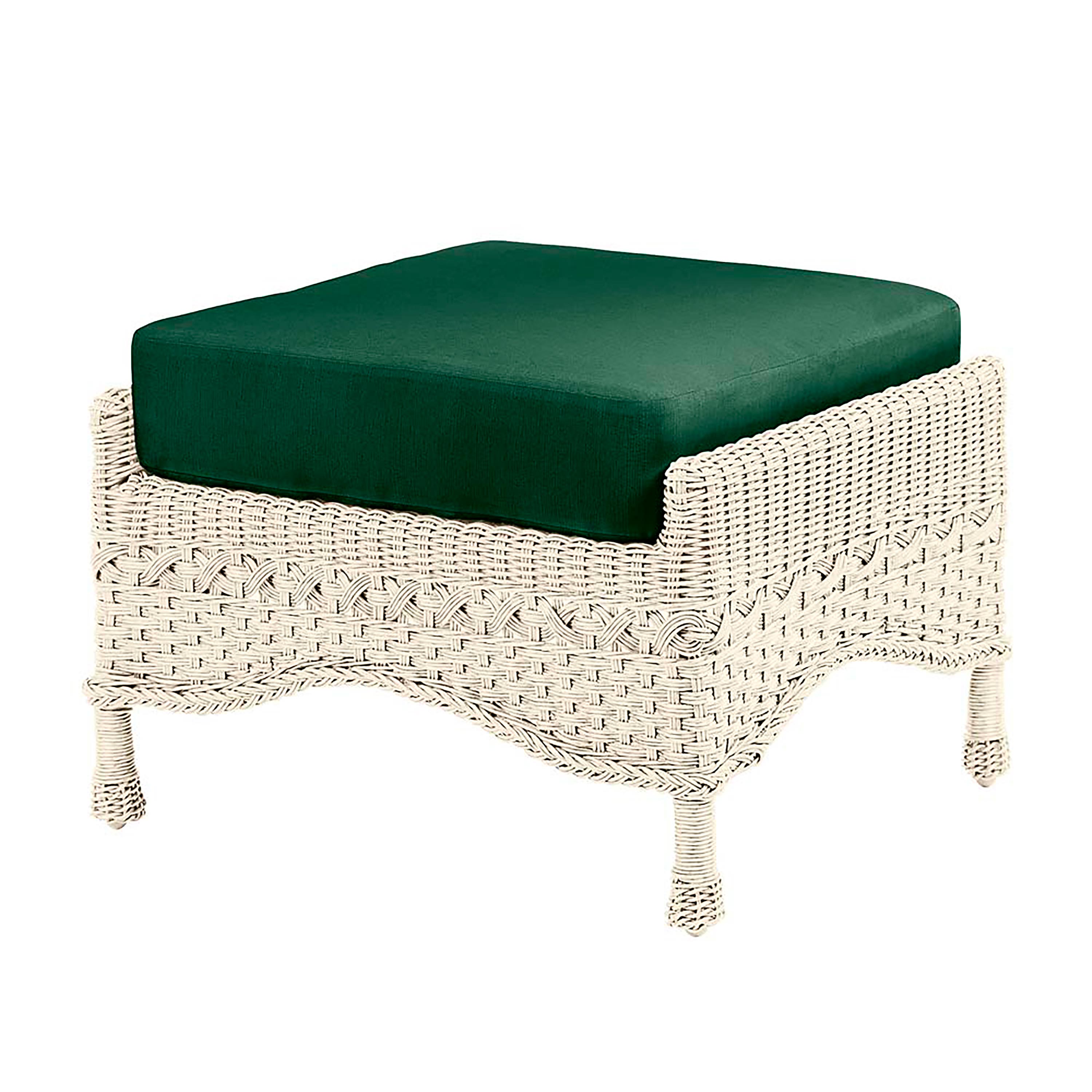 Prospect Hill Outdoor Wicker Deep Seating Ottoman with Cushion