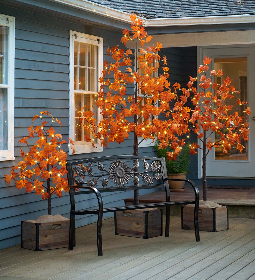 Indoor/Outdoor Electric Lighted Maple Tree, 4'H with 48 Lights