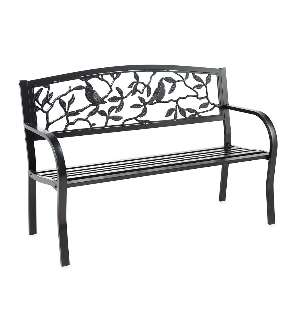 Cardinals Metal Garden Bench