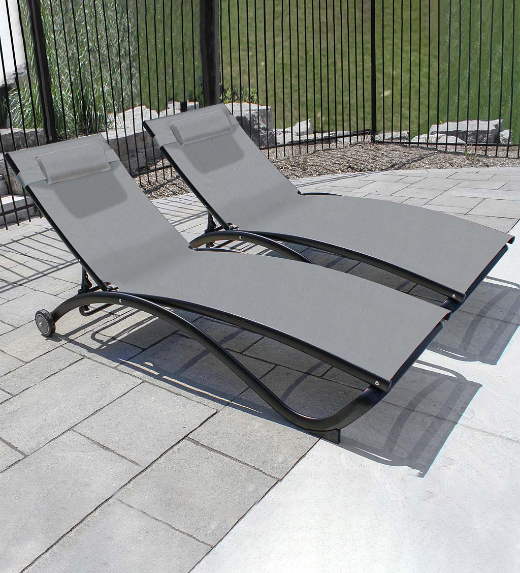 Glendale Aluminum Lounge Chair Set