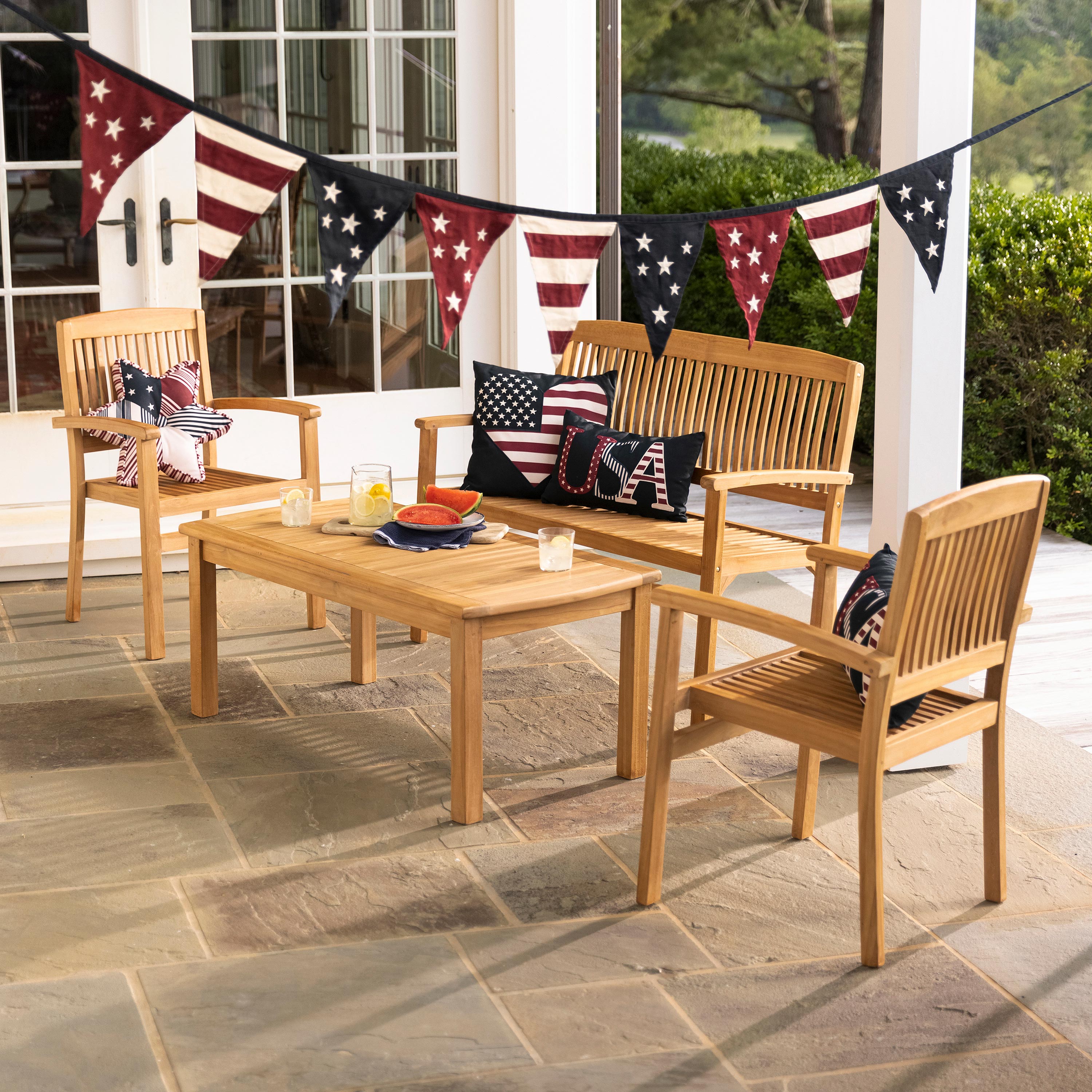 Teak Seating Set, 4-Piece