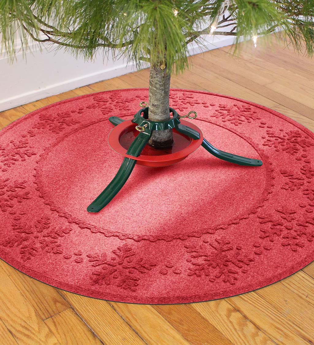 Waterhog Spill-Proof Snowflake Christmas Tree Mat