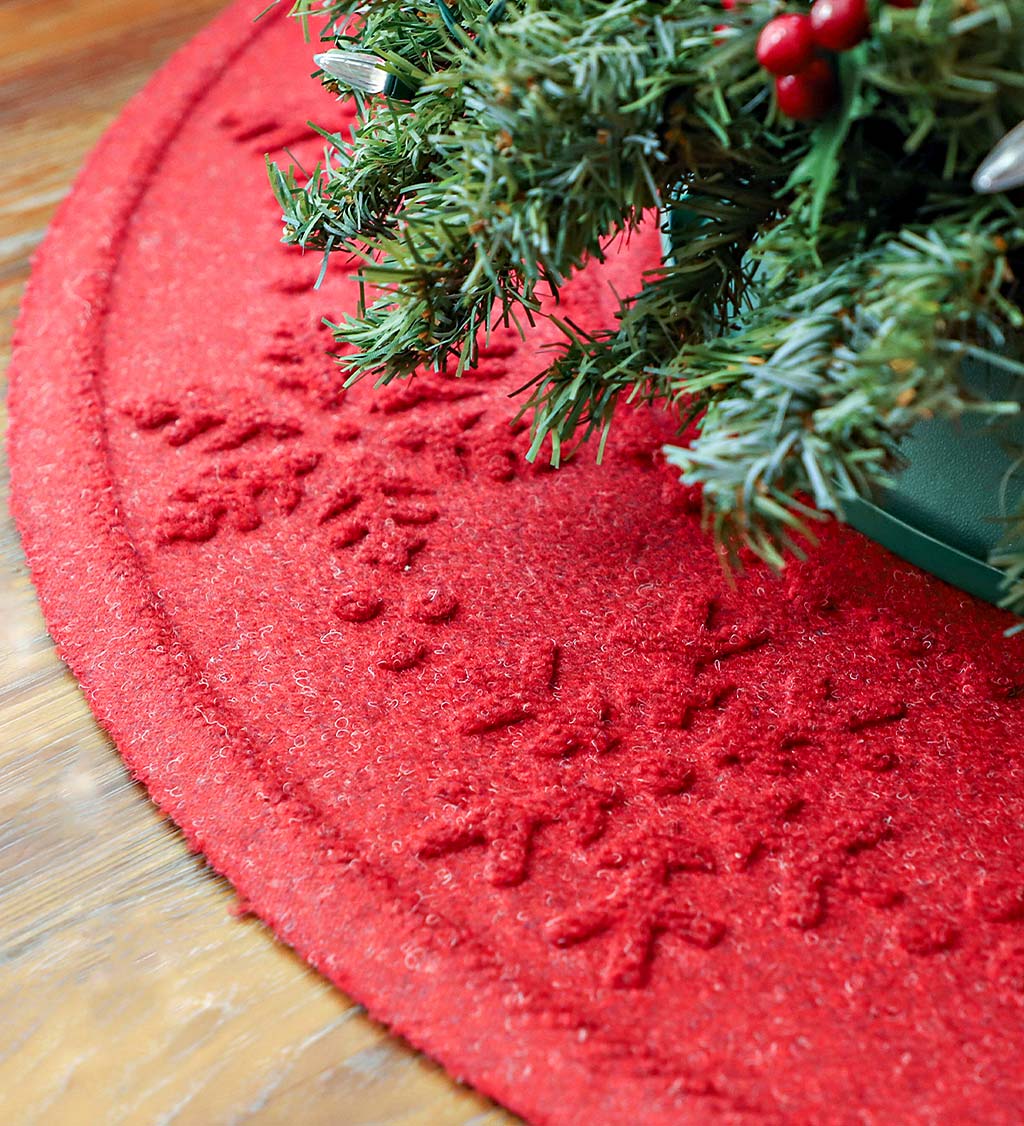 Waterhog Spill-Proof Snowflake Christmas Tree Mat