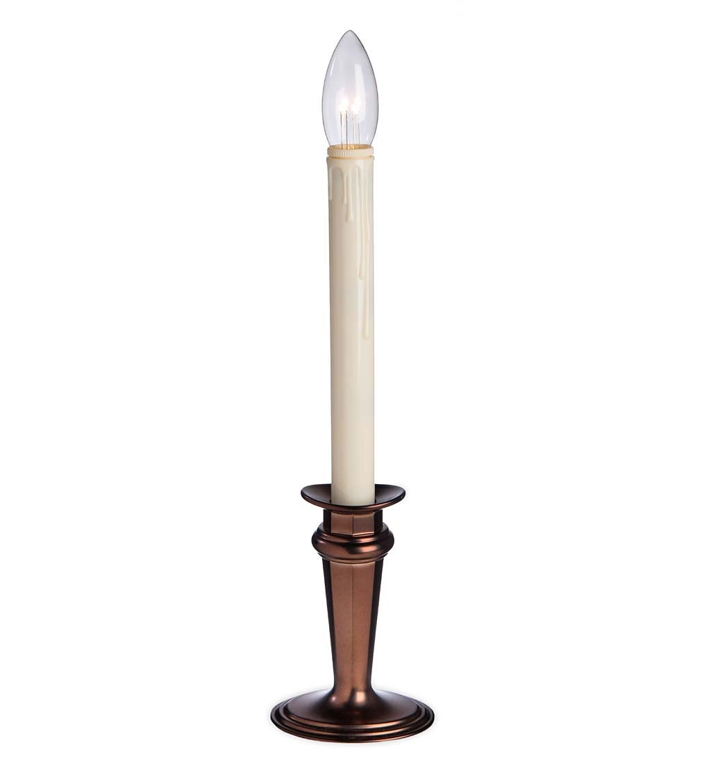 Traditional Adjustable Window Candles with Timer and Remote, Set of 2