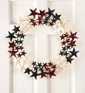 Americana Metal Stars Wreath