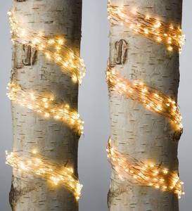 Electric Bunch Lights, 320 Warm White LEDs on Bendable Wire, 3'2"L