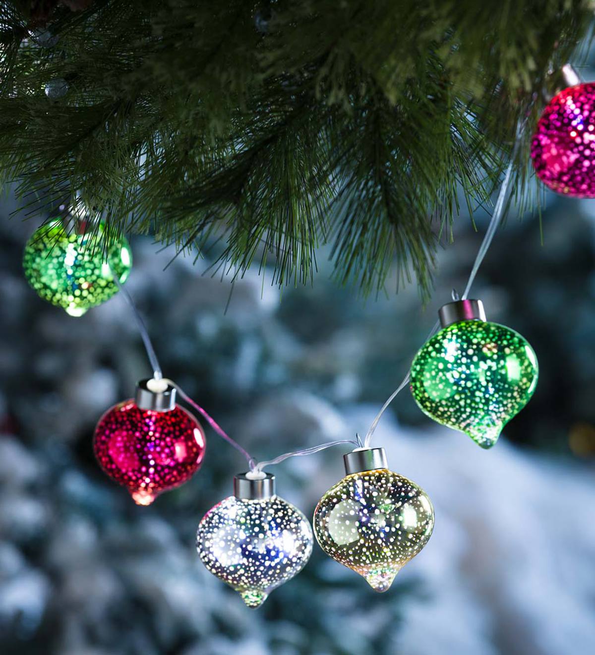 Glass Christmas Lights with 3D Light Effect