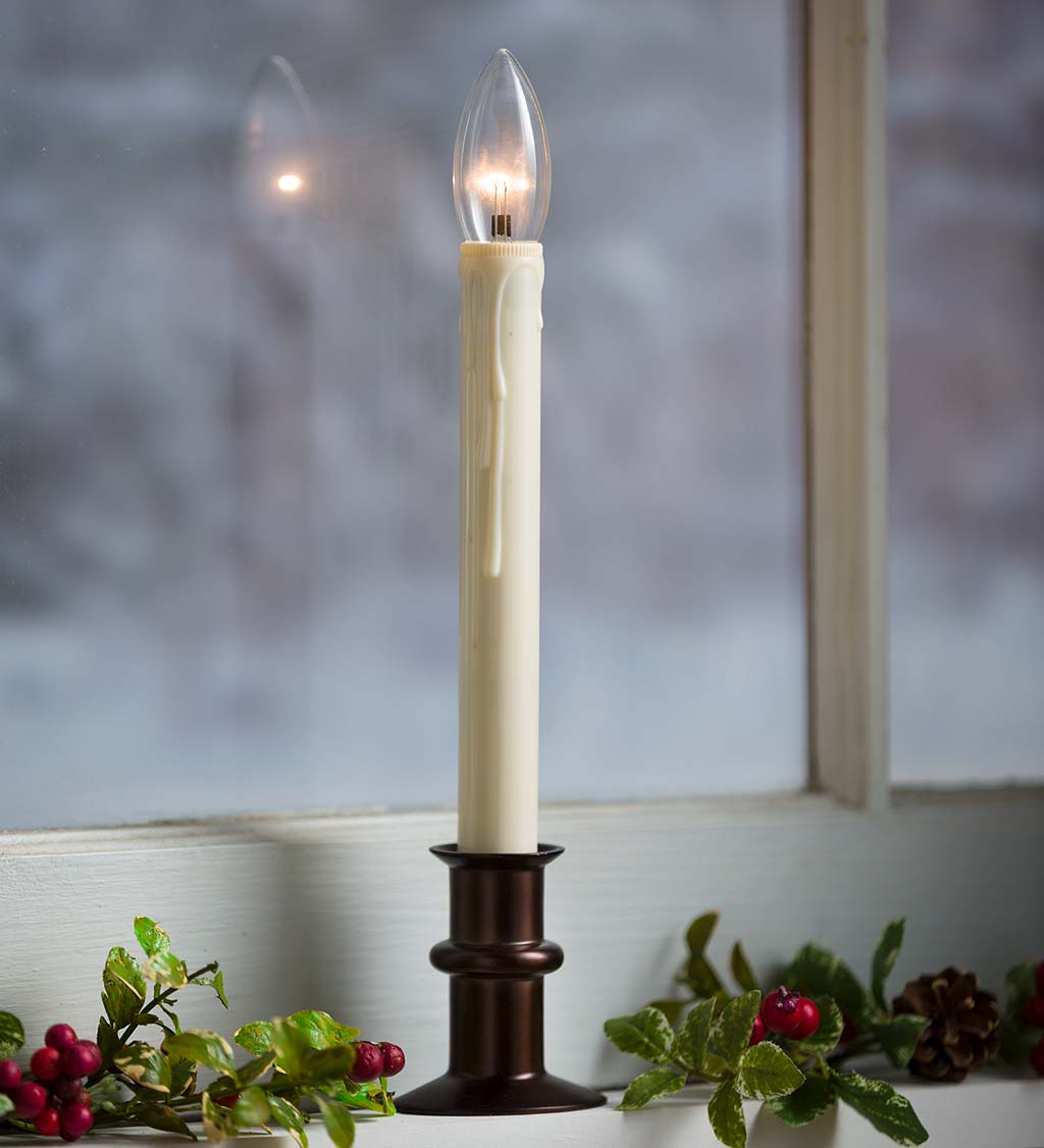 Adjustable Window Hugger Candles, Set of 4 with Remote