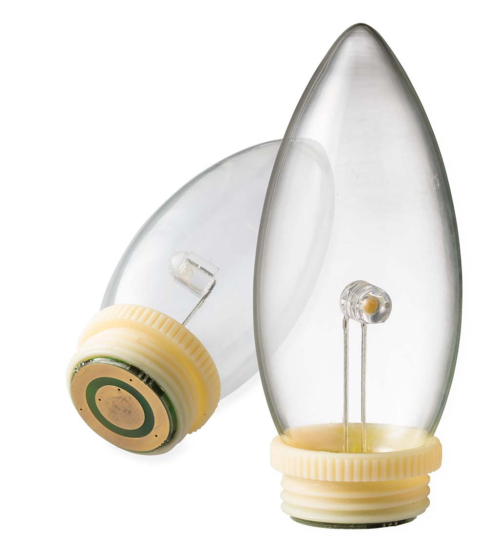 Remote-Controlled Window Candle LED Bulbs, Set of 2