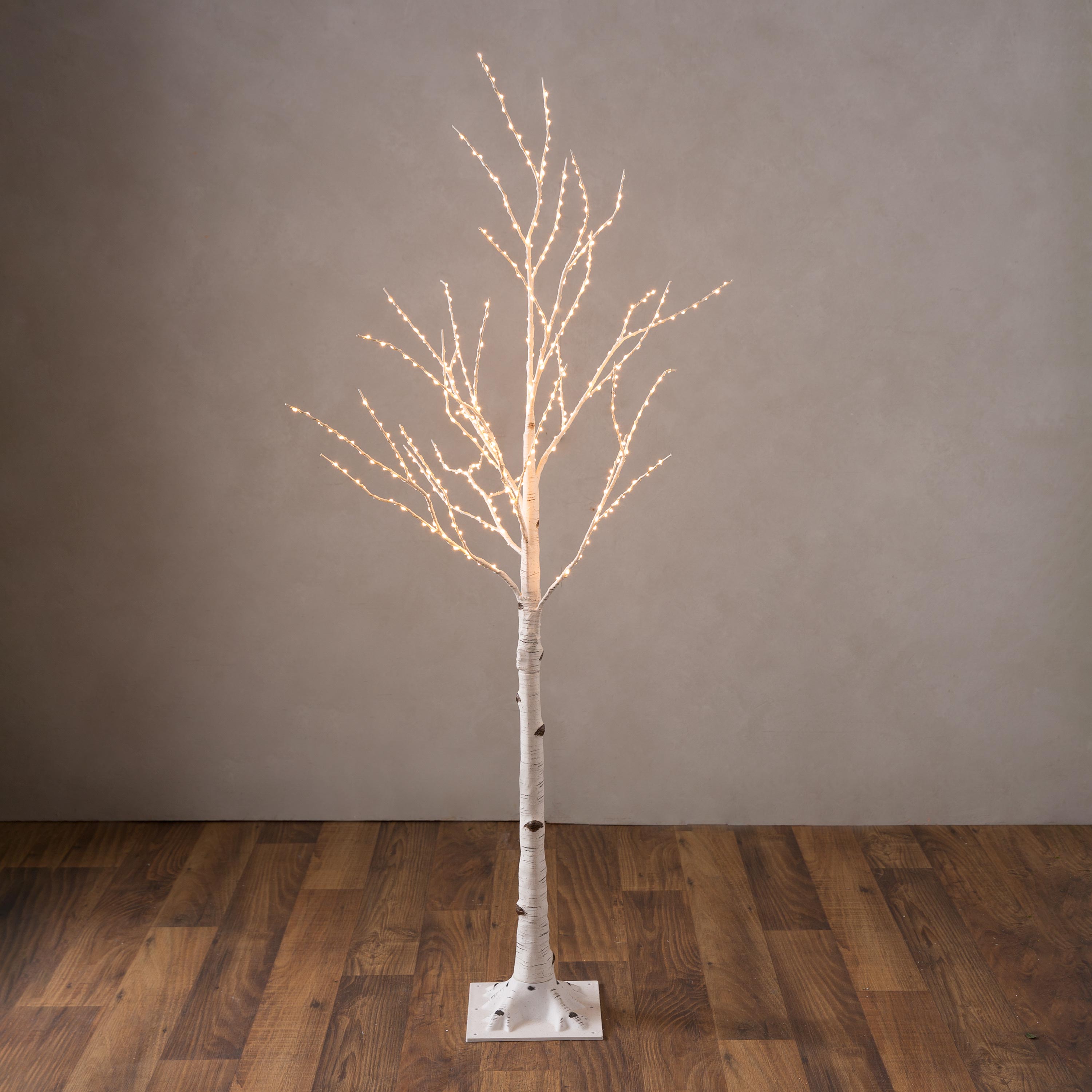 Indoor/Outdoor Birch Tree with Warm White Lights