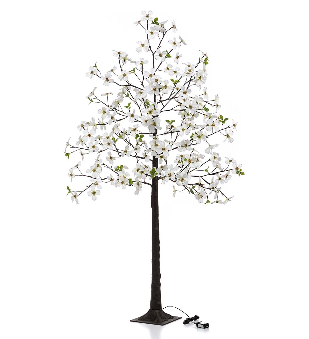 Indoor/Outdoor Electric Lighted Faux Dogwood Trees