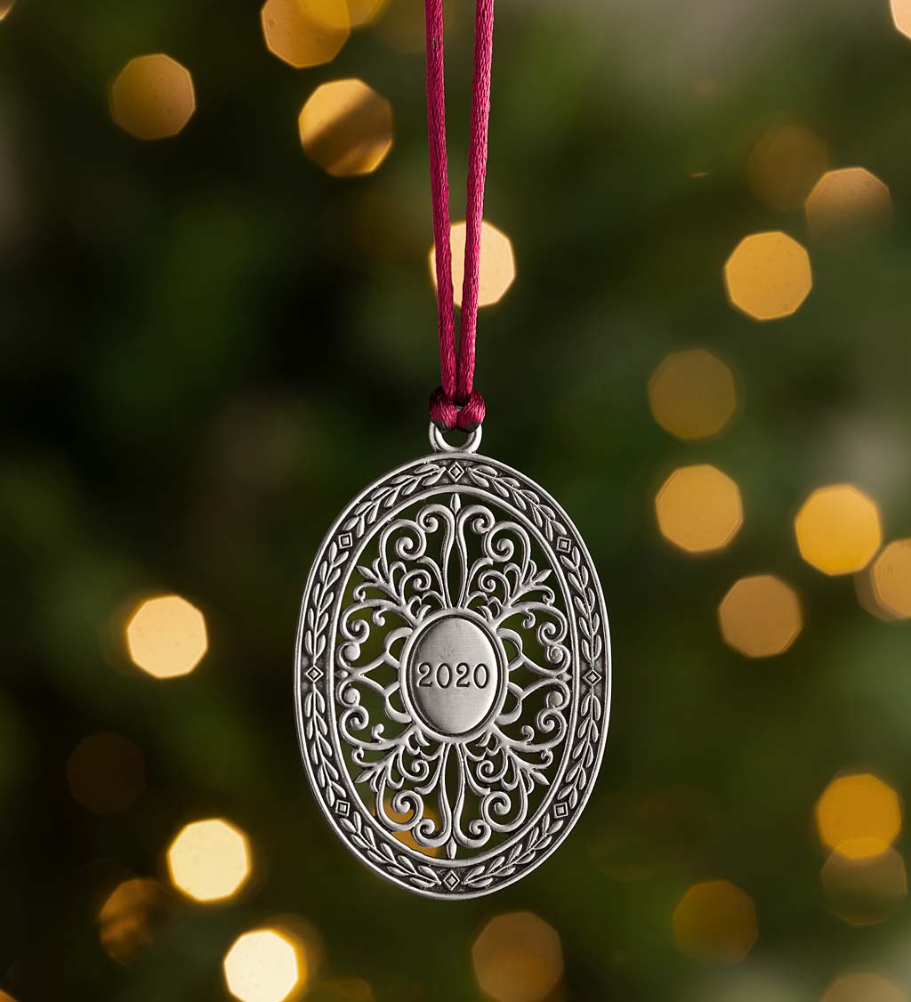 Solid Pewter Christmas Tree Ornament