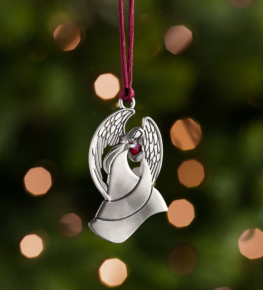 Solid Pewter Christmas Tree Ornament - Dove