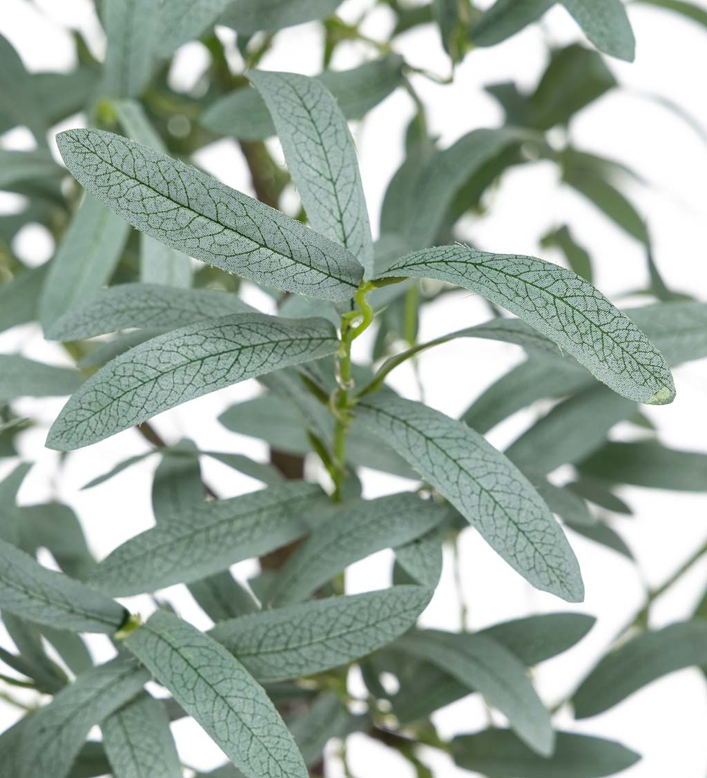 Lighted Faux Olive Tree with Warm White LED Lights