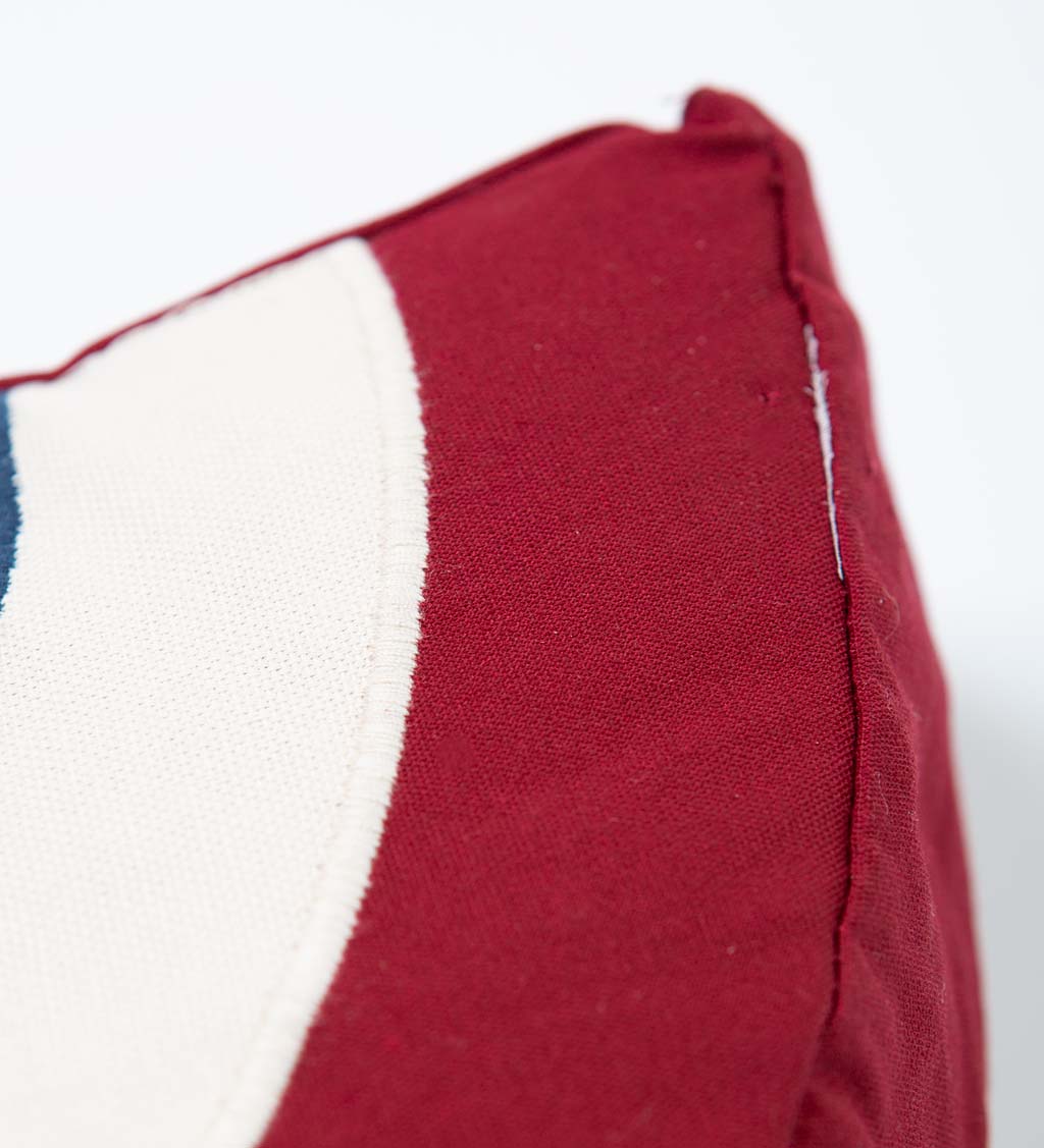 Star-Spangled Flag Slice Cotton Pillow