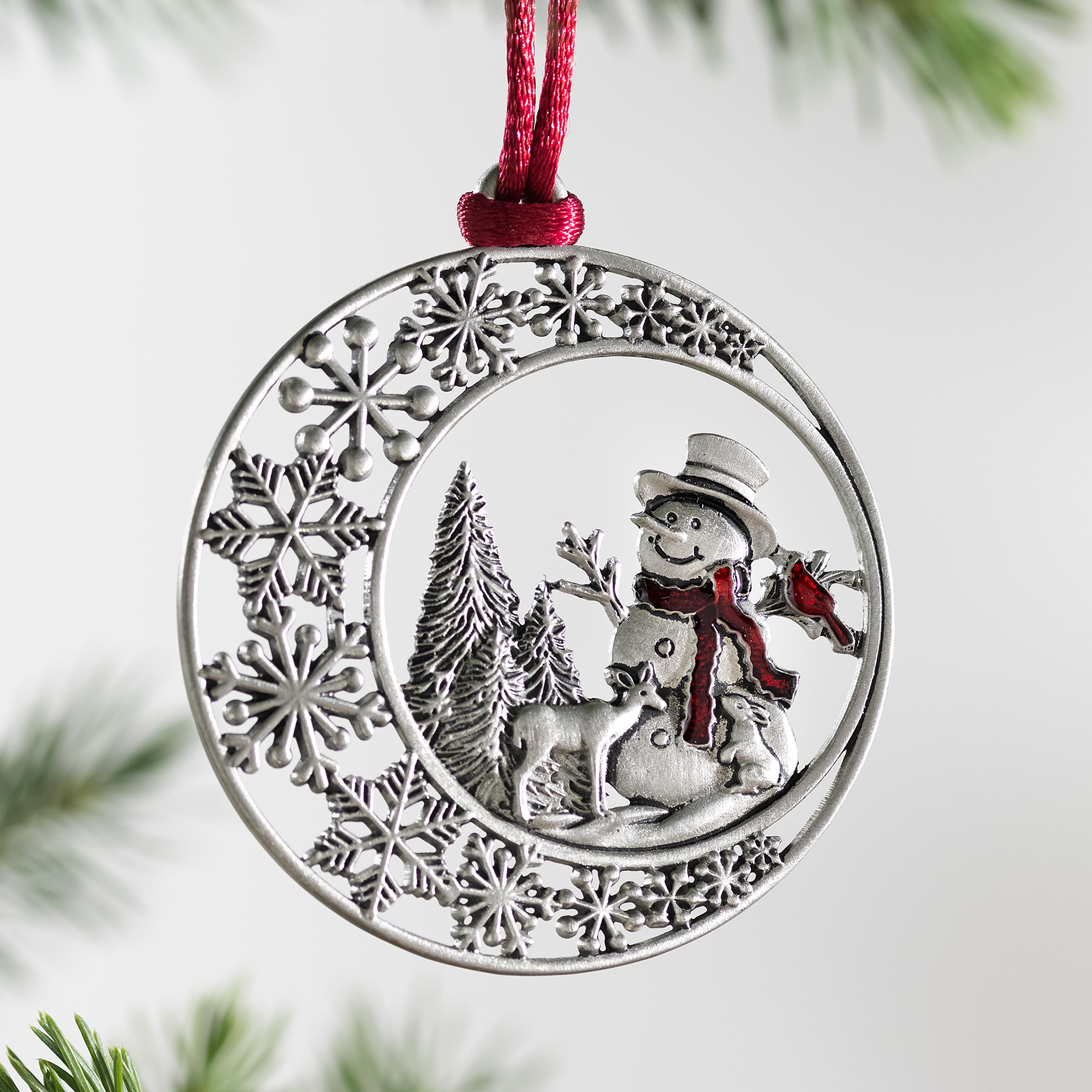 Solid Pewter Christmas Tree Ornament