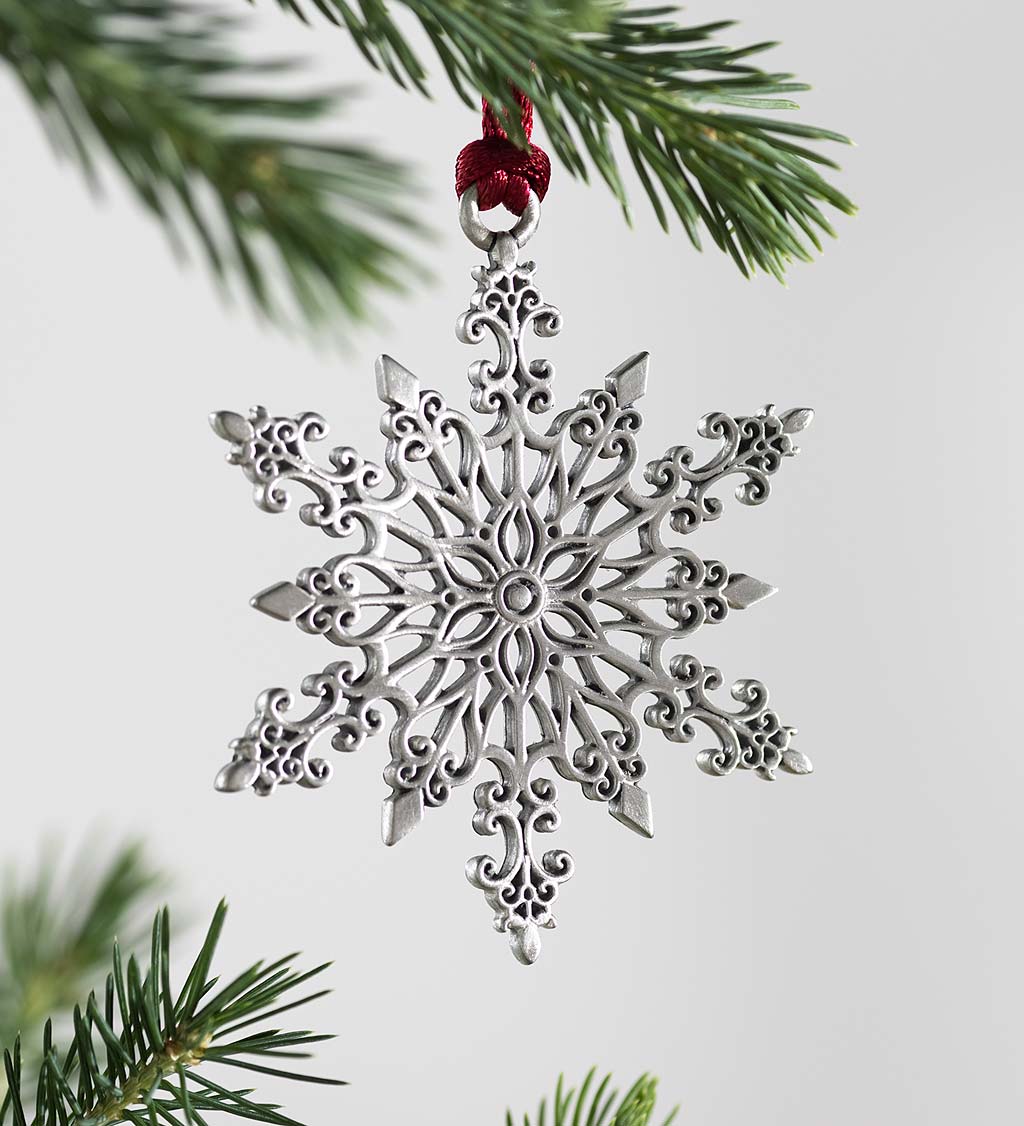 Solid Pewter Christmas Tree Ornament - Angel