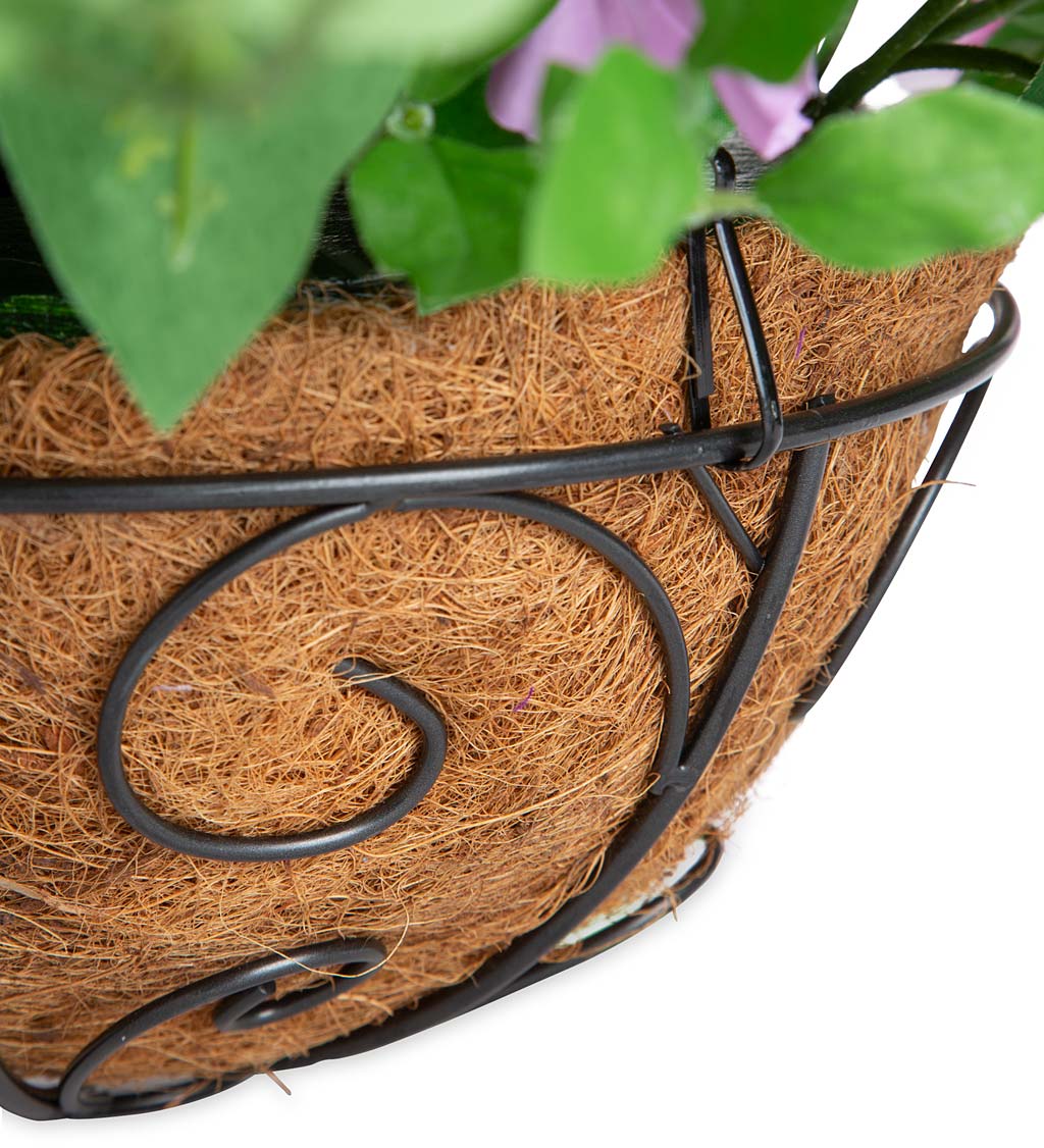 Faux Petunia Hanging Basket