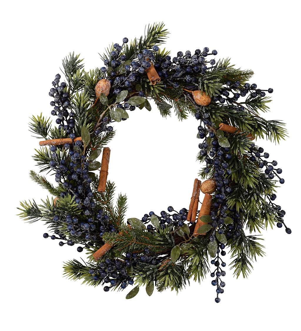 Frosted Blueberry Holiday Wreath