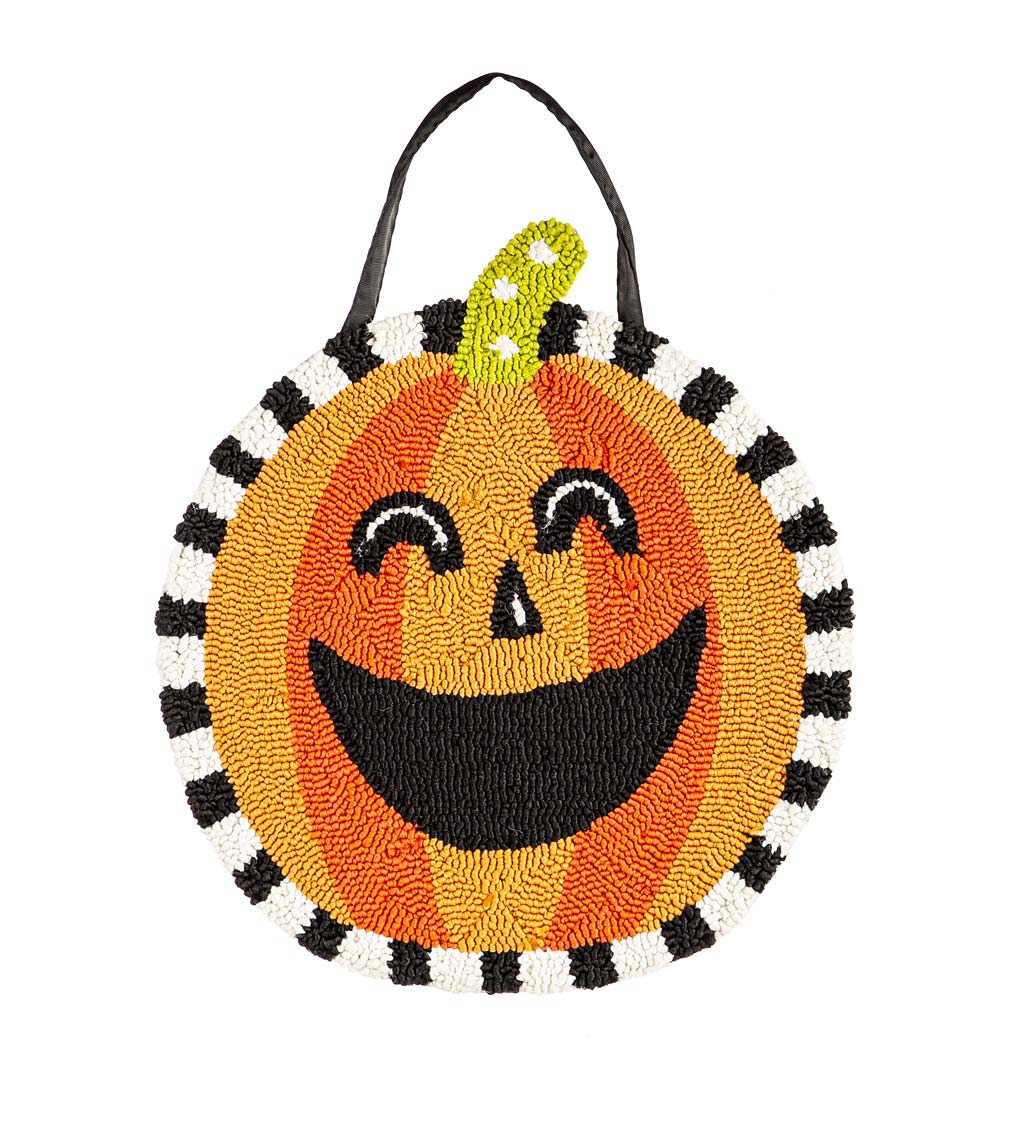 Indoor/Outdoor Halloween Jack-O-Lantern Hooked Door Décor