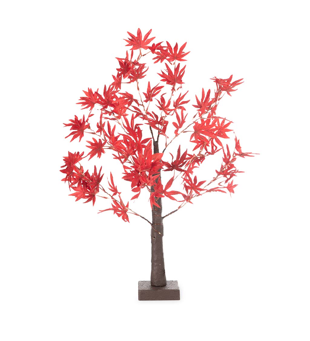 Indoor/Outdoor Lighted Tabletop Japanese Maple Tree with 40 Lights