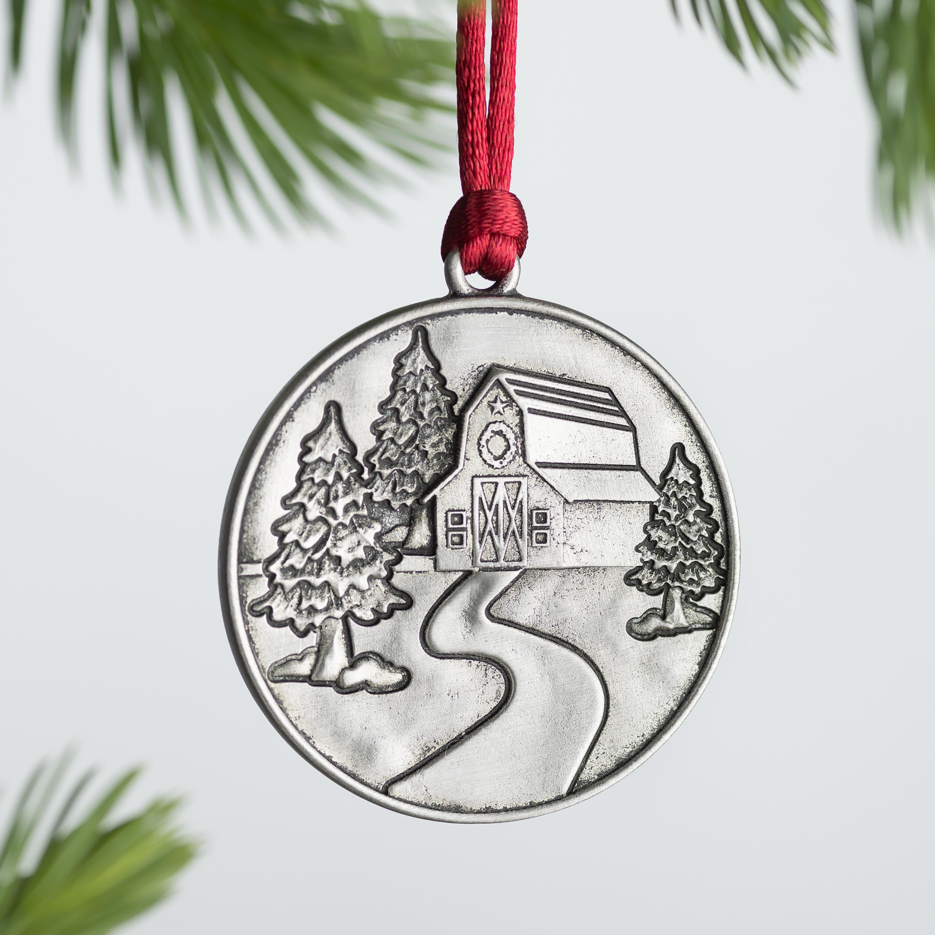 Solid Pewter Christmas Tree Ornament