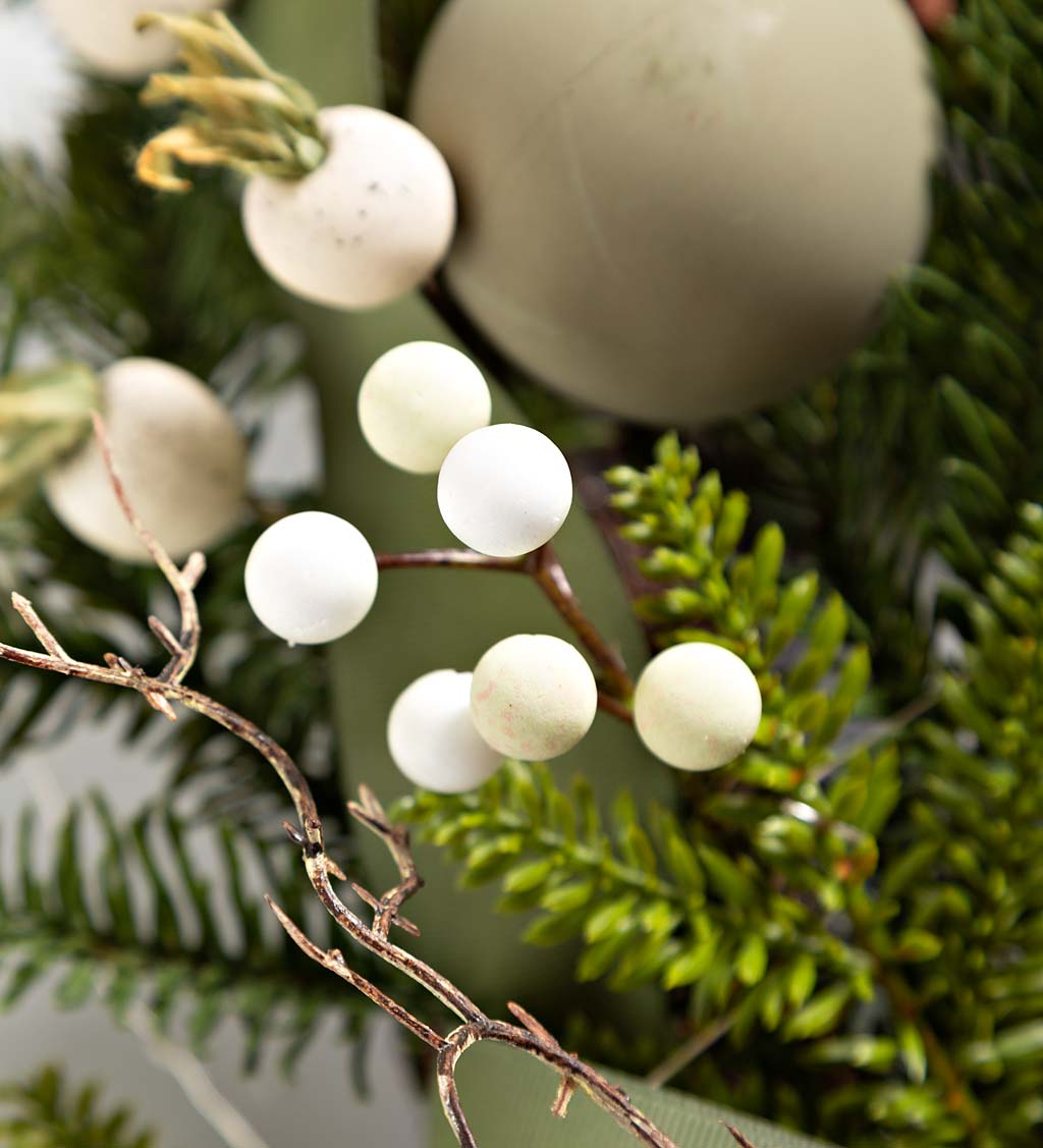 Peaceful Pine Lighted Holiday Wreath