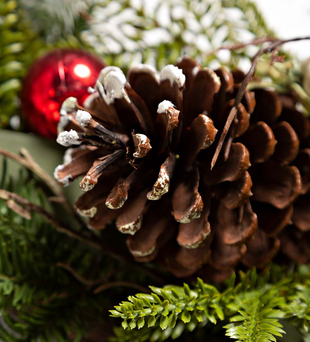 Peaceful Pine Lighted Holiday Wreath