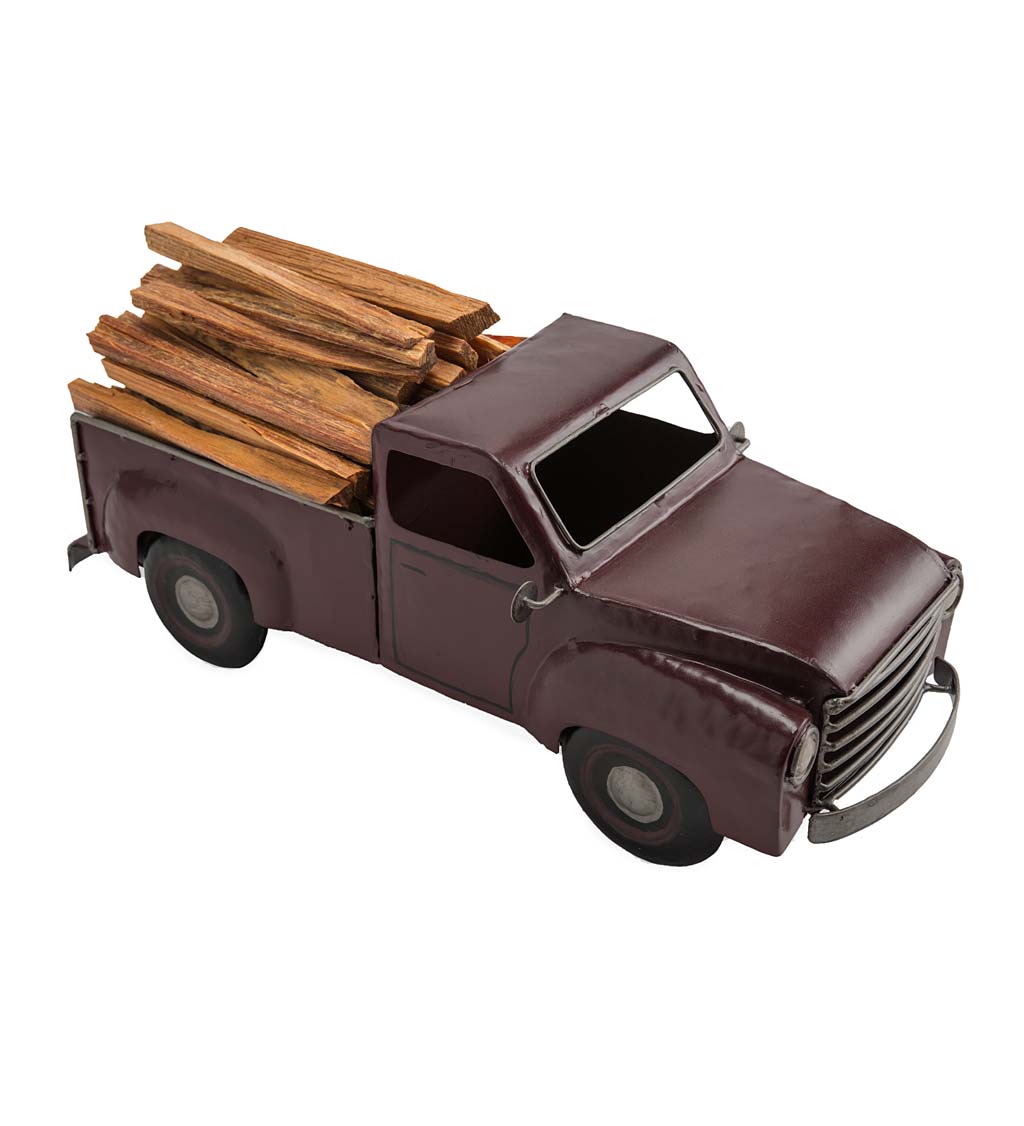 Red Metal Pickup Truck with 5 lbs. Fatwood
