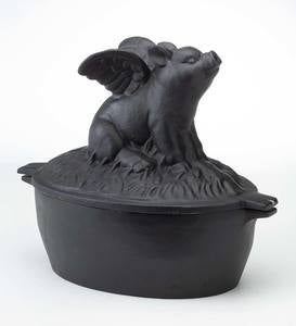 Cast Iron Flying Pig Wood Stove Steamer