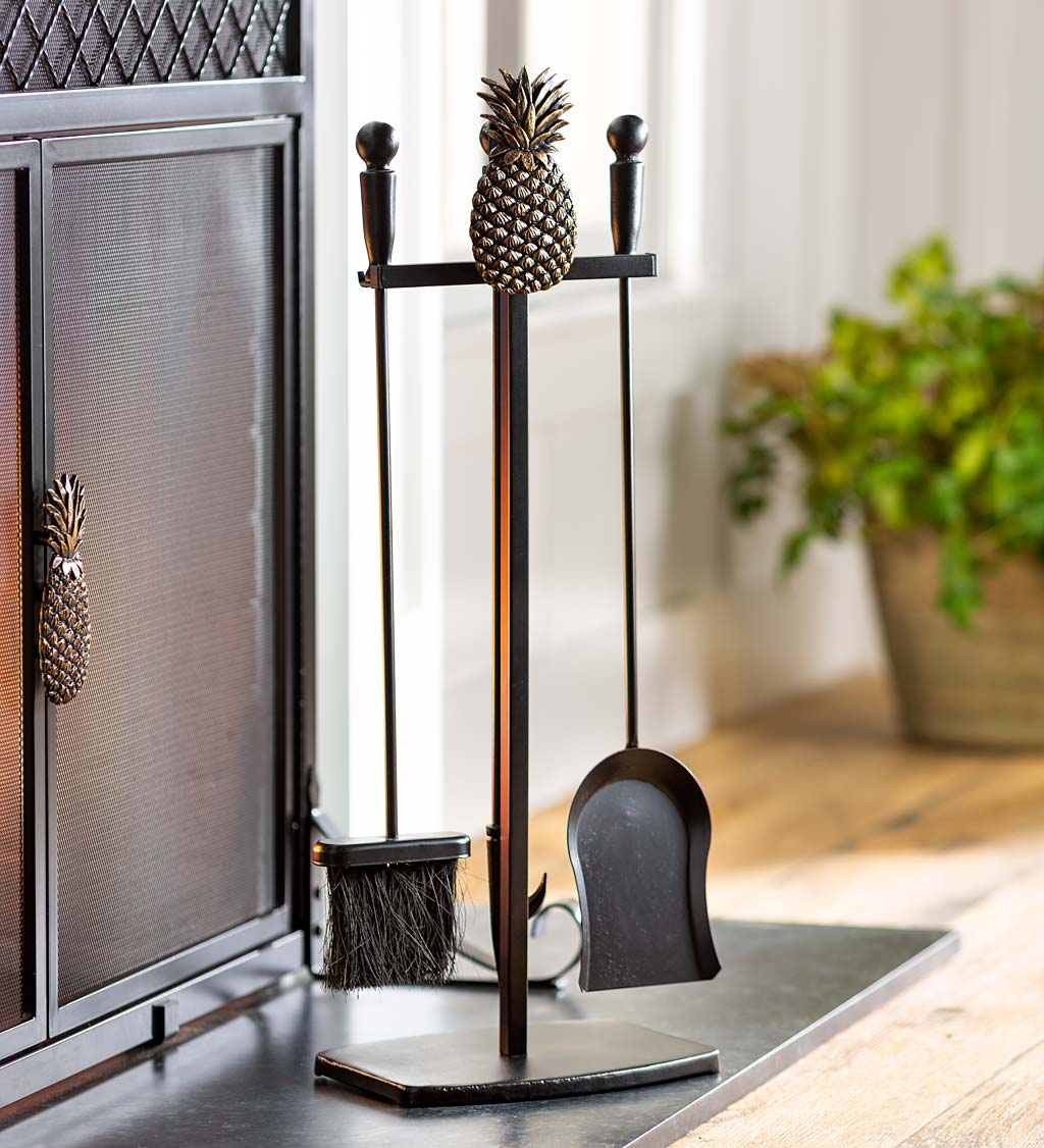 First Colony Pineapple Fireplace Tool Set