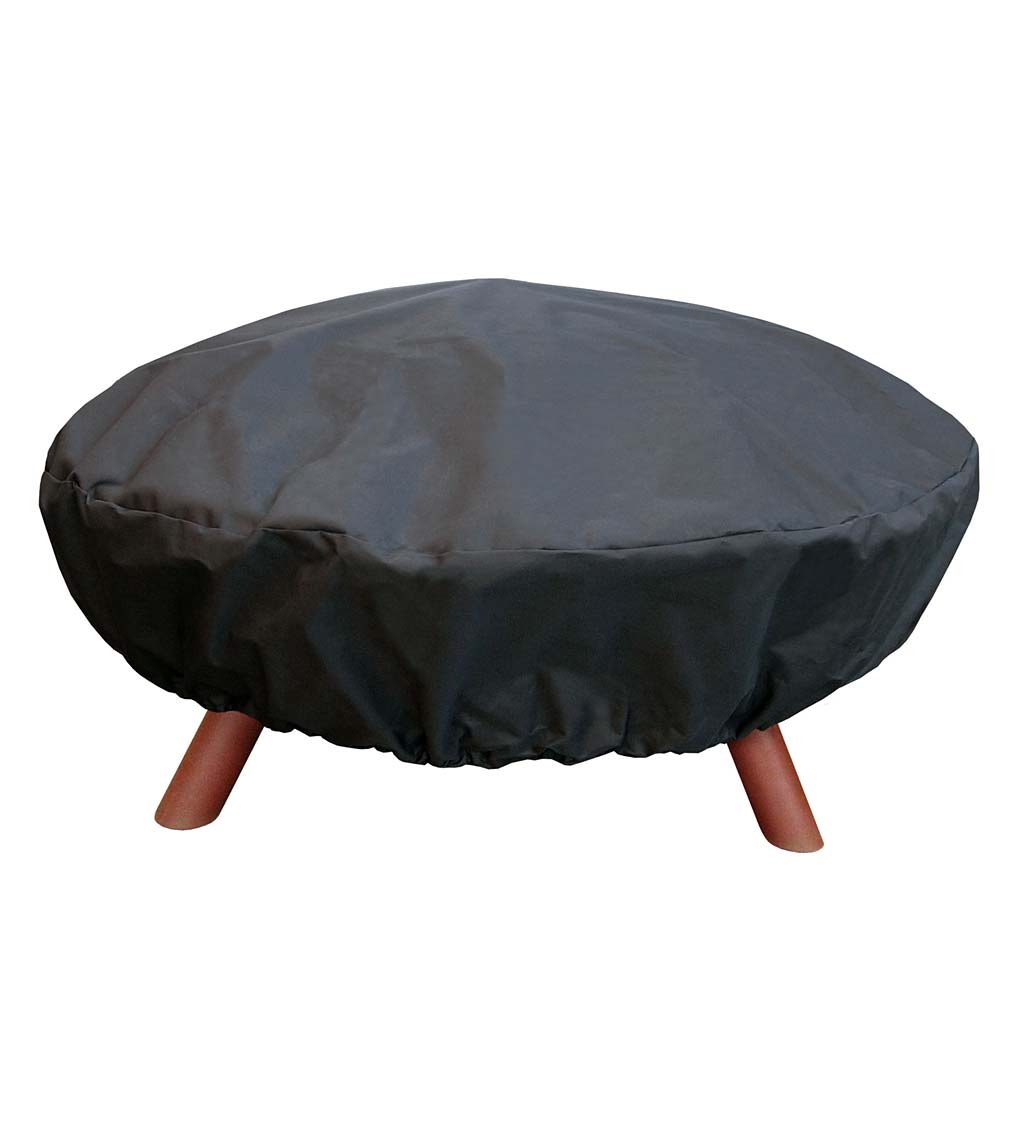 Super Sky Wildlife and Stars & Moon Wood-Burning Fire Pits Cover - Black