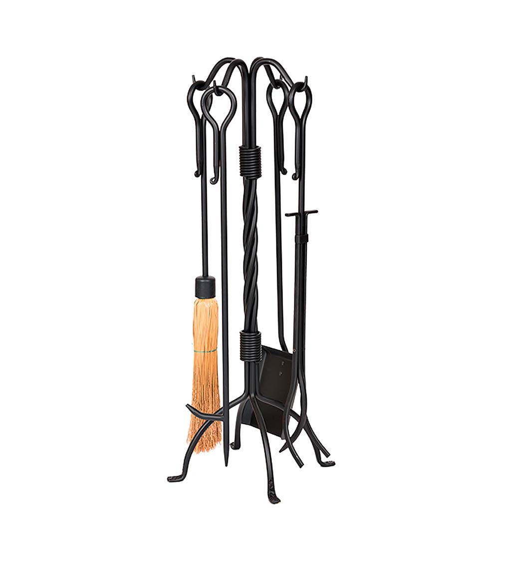 Elegant Twist Hearth Tool Set