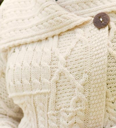Merino Wool Corina Cardigan Sweater with Single-Button Front