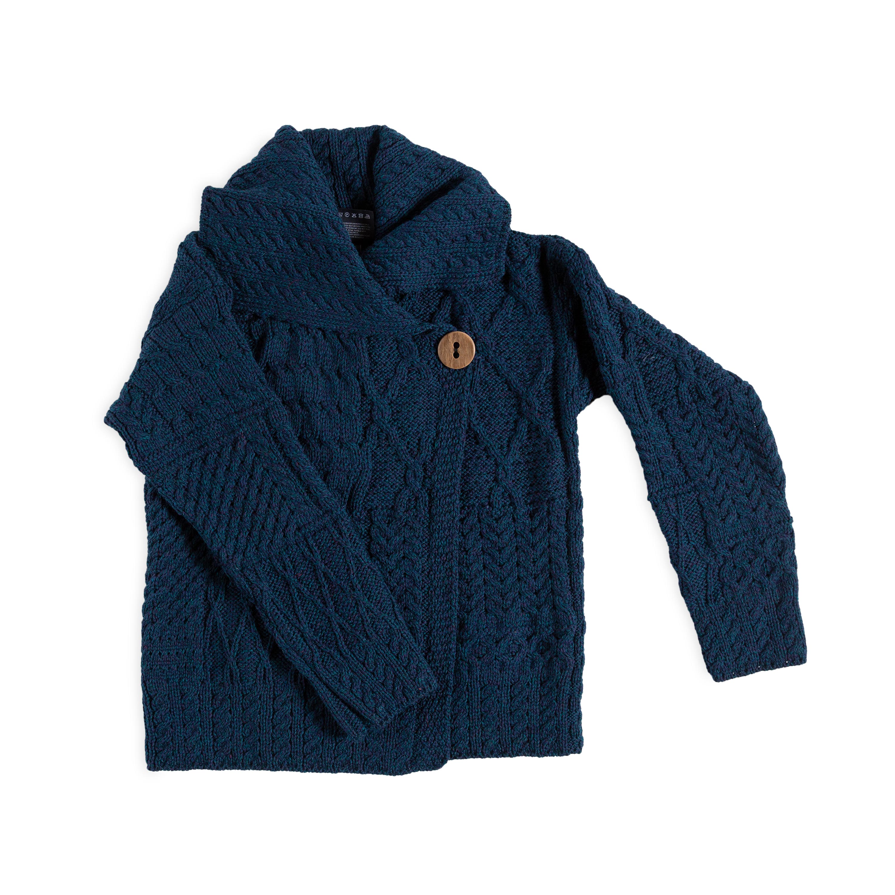 Merino Wool Corina Cardigan Sweater with Single-Button Front