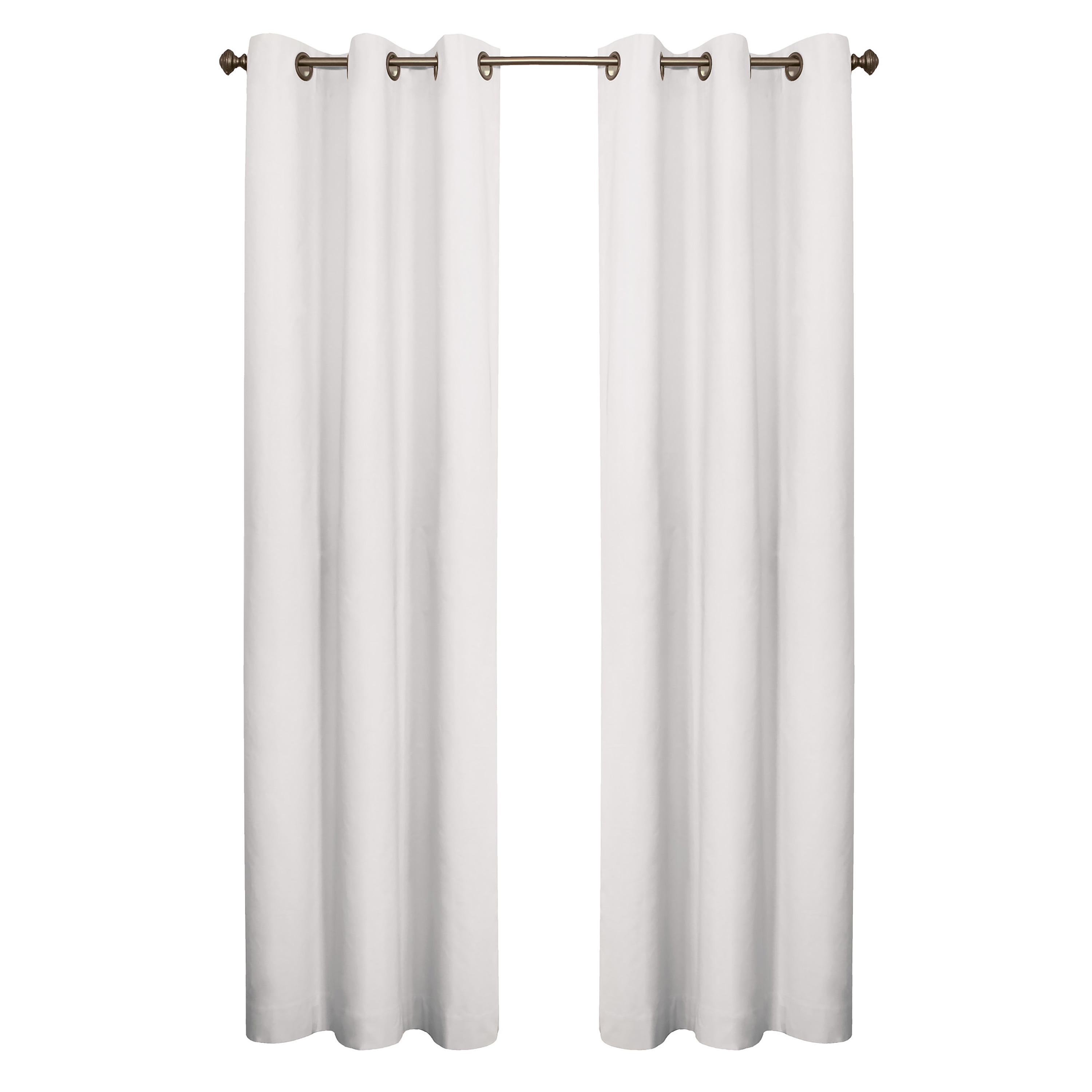 84"L Double-Width Thermalogic Energy Efficient Insulated Solid Grommet-Top Curtain Pair