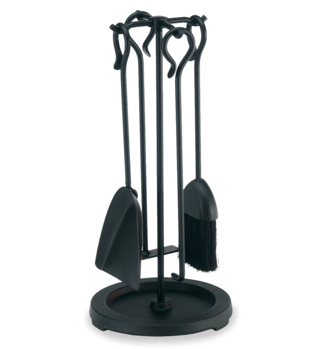 Compact Fireplace Tool Set - Black